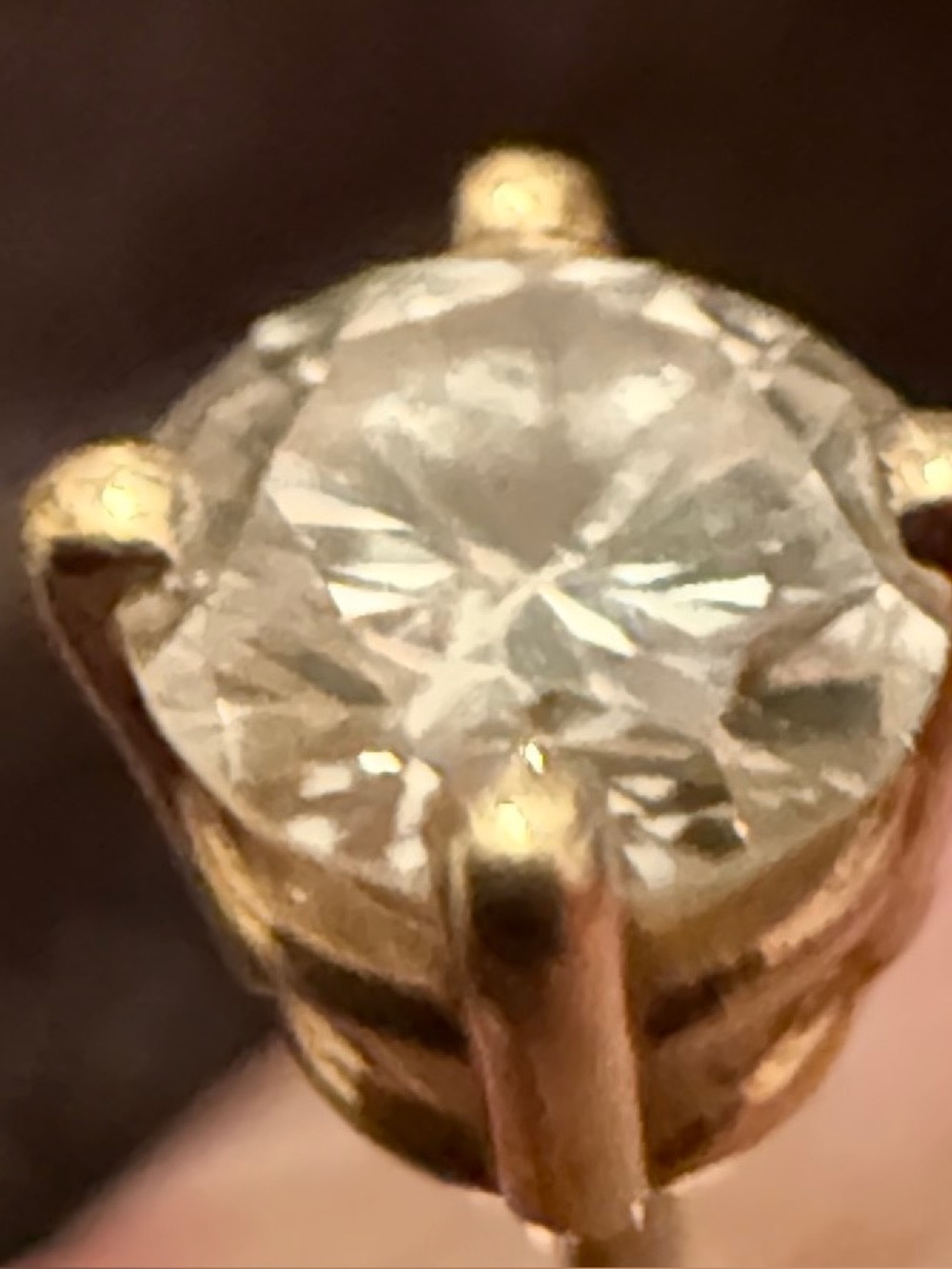 Classic Round-Cut Solitaire Stud Earring in Gold